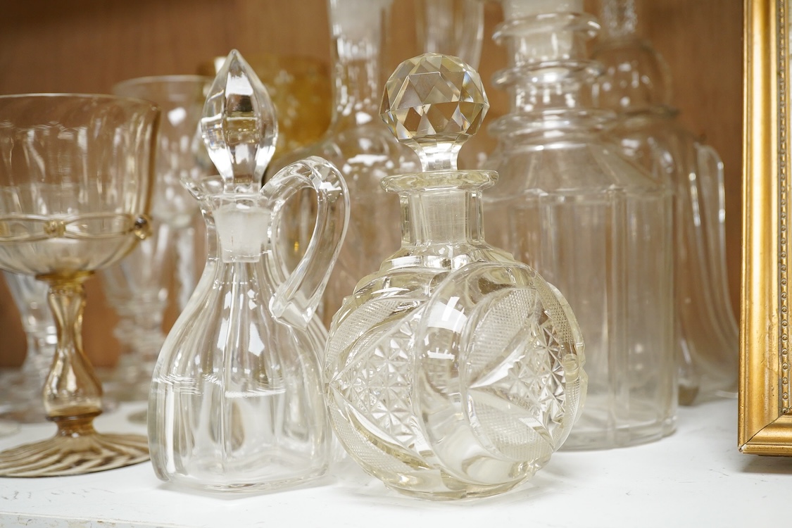 A group of Victorian and later glassware